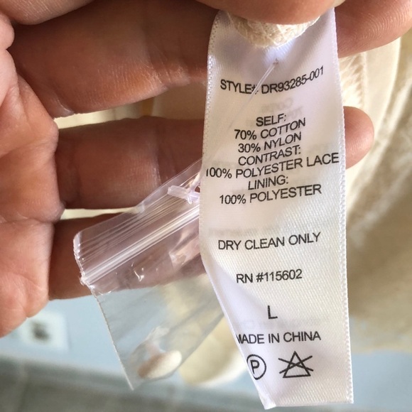 NEW LUSH Halter Lace Overlay Fit & Flare Skater Cream Vanilla Beige Mini L Dress - Picture 11 of 12